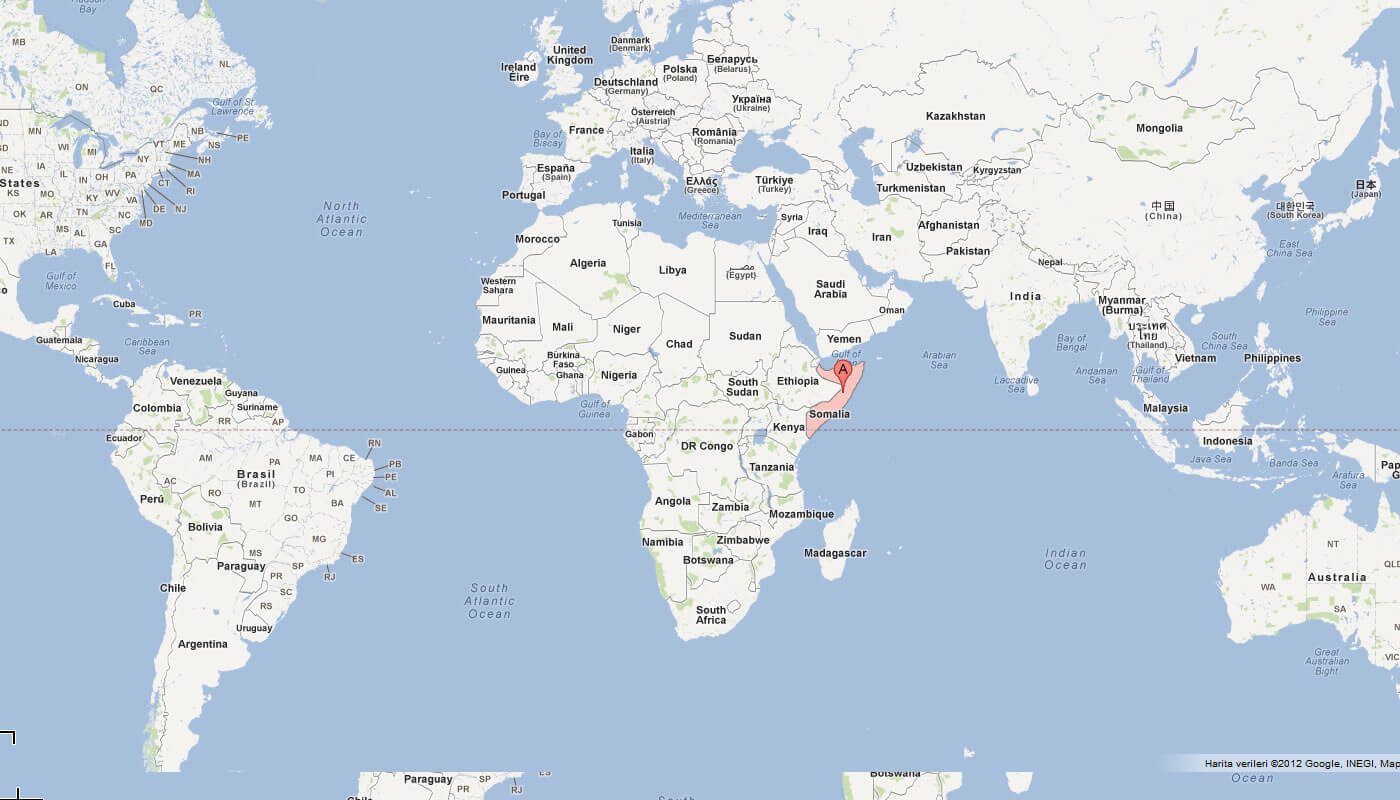 karte von Somalia welt